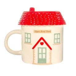 Online Sass and Belle House Shaped Mug with Lid