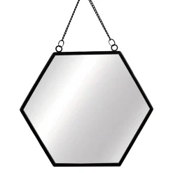 Discount Sass and Belle Jet Black Hexagon Mirror