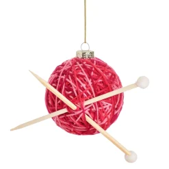 New Sass and Belle Knitting Ball Shaped Bauble
