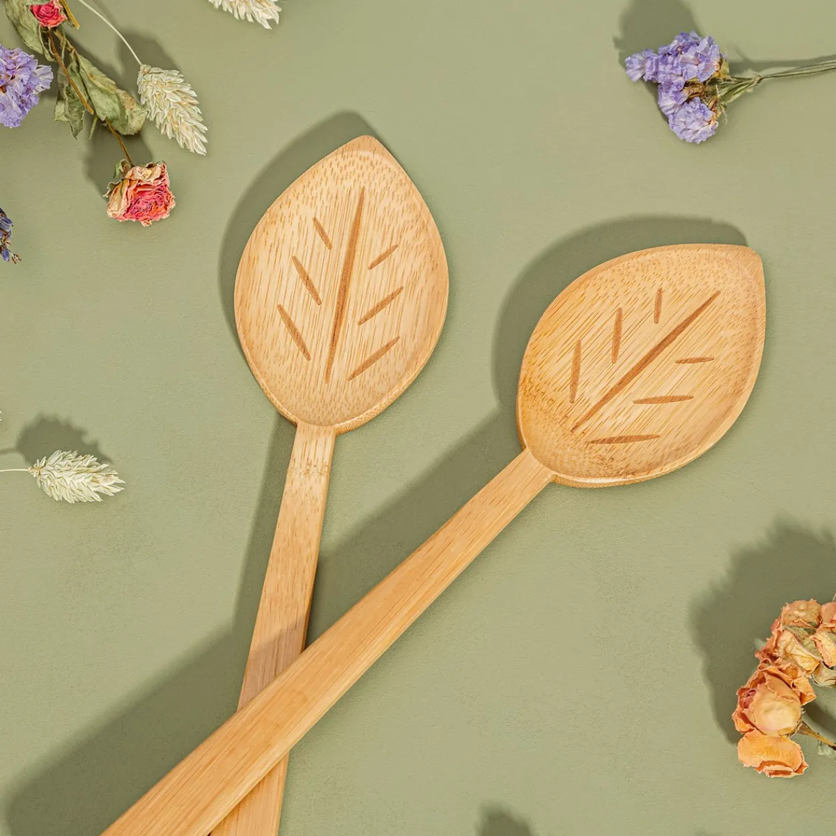 Sale Sass and Belle Leaf Bamboo Salad Servers
