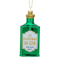Hot Sass and Belle Let Christmas Be-Gin Shaped Bauble
