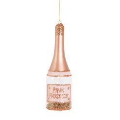 Hot Sass and Belle Lets Celebrate Pink Prosecco Shaped Bauble