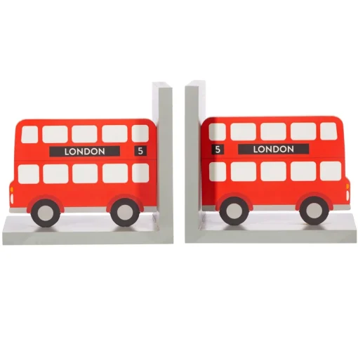 Hot Sass and Belle London Bus Red Bookends