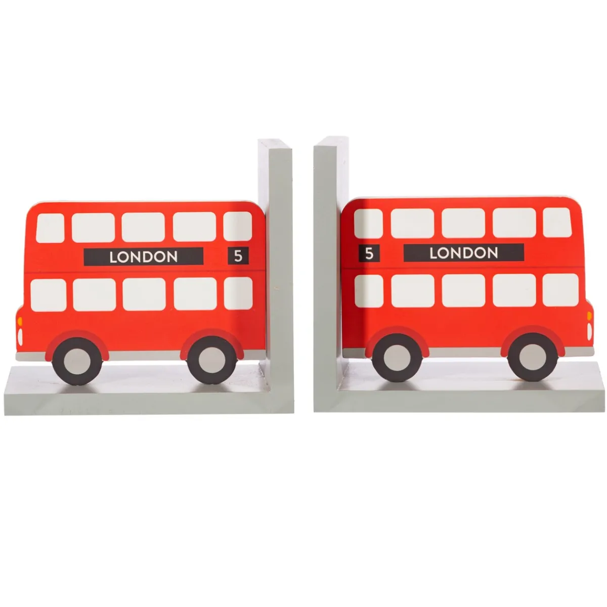 Hot Sass and Belle London Bus Red Bookends