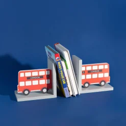 Hot Sass and Belle London Bus Red Bookends