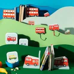 Hot Sass and Belle London Bus Red Bookends