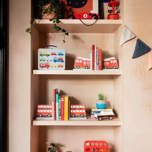 Hot Sass and Belle London Bus Red Bookends