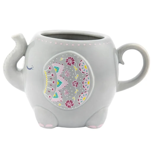 Best Sass and Belle Mandala Elephant Grey Mug
