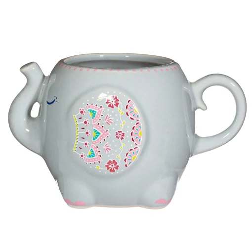 Best Sass and Belle Mandala Elephant Grey Mug