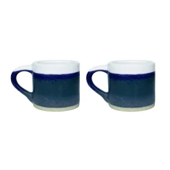 Clearance Sass and Belle Marlowe Blue Espresso Mugs - Set of 2