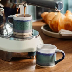 Clearance Sass and Belle Marlowe Blue Espresso Mugs - Set of 2