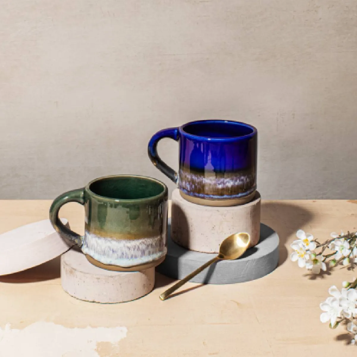 Sale Sass and Belle Marlowe Mug Blue/Brown