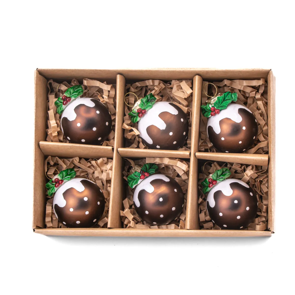 Best Sass and Belle Mini Christmas Pudding Baubles - Set of 6
