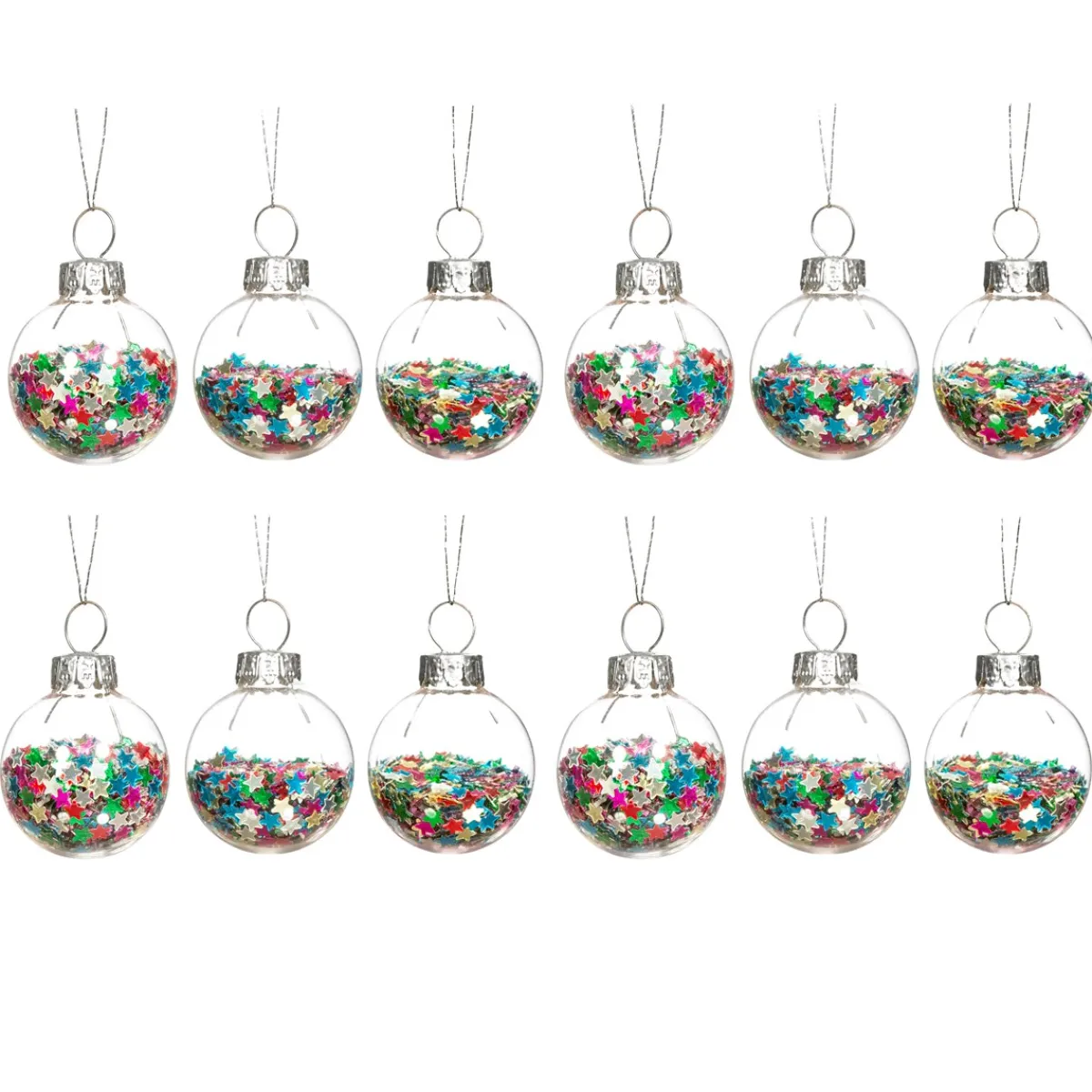 Online Sass and Belle Mini Disco Stars Baubles - Set of 12