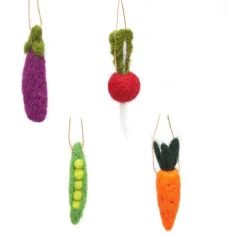 Outlet Sass and Belle Mini Felt Vegetable Decorations - Set of 4
