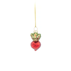 Best Sass and Belle Mini Glass Vegetable Hanging Decorations - Set of 4