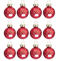 Outlet Sass and Belle Mini Mushroom Baubles - Set of 12