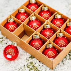 Outlet Sass and Belle Mini Mushroom Baubles - Set of 12