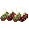 Online Sass and Belle Mini Tartan Baubles - Set of 12