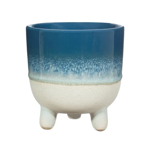 Best Sass and Belle Mojave Glaze Blue Large Planter on Legs