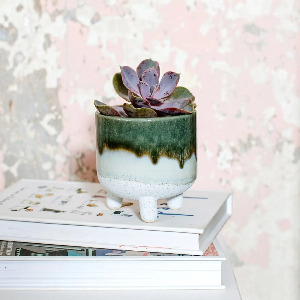 Sale Sass and Belle Mojave Glaze Green Planter