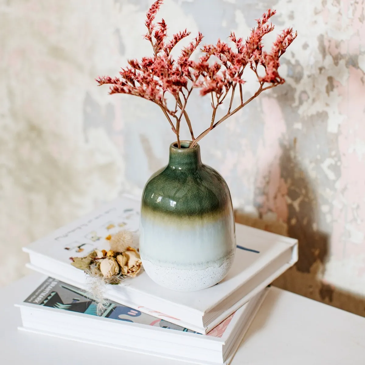 Best Sass and Belle Mojave Glaze Green Vase