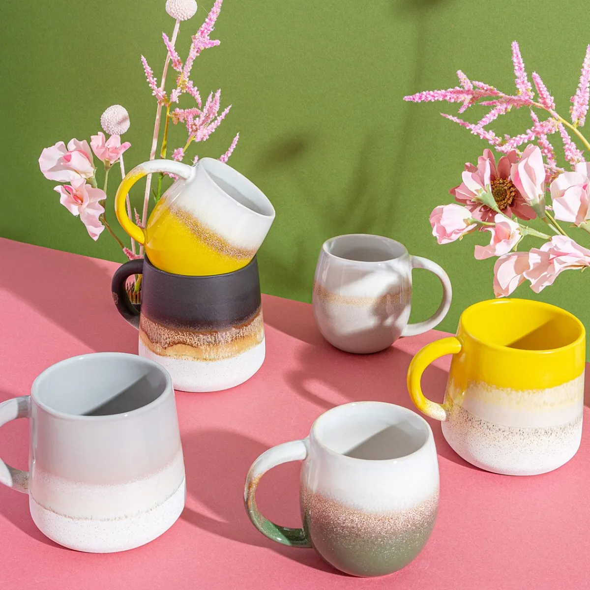 New Sass and Belle Mojave Glaze Grey Mug