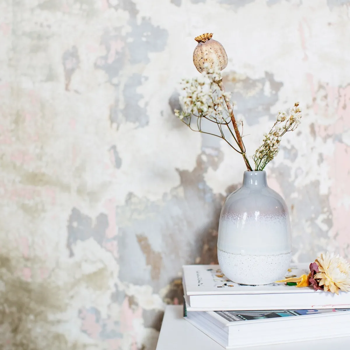 Hot Sass and Belle Mojave Glaze Grey Vase
