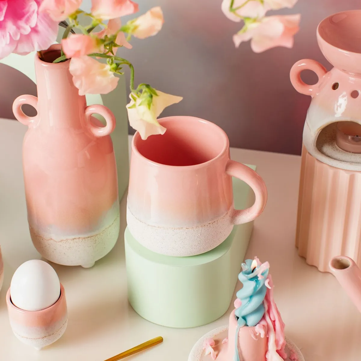 Online Sass and Belle Mojave Glaze Pink Mug