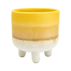 Discount Sass and Belle Mojave Glaze Yellow Planter