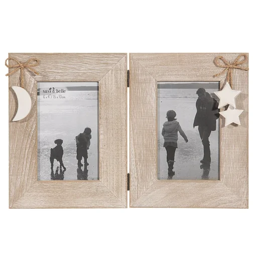 Online Sass and Belle Moon and Stars Double Frame