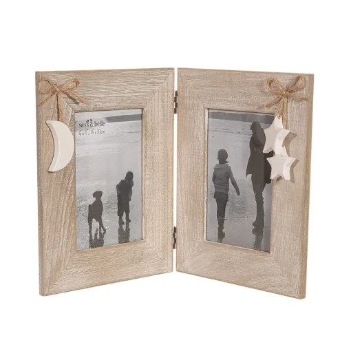 Online Sass and Belle Moon and Stars Double Frame