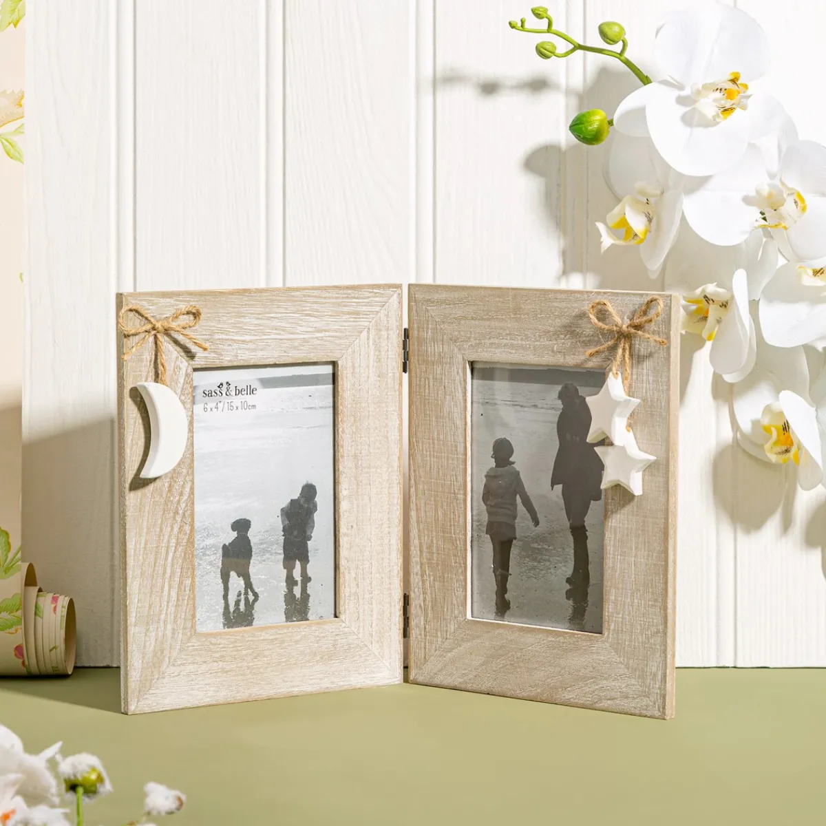 Online Sass and Belle Moon and Stars Double Frame