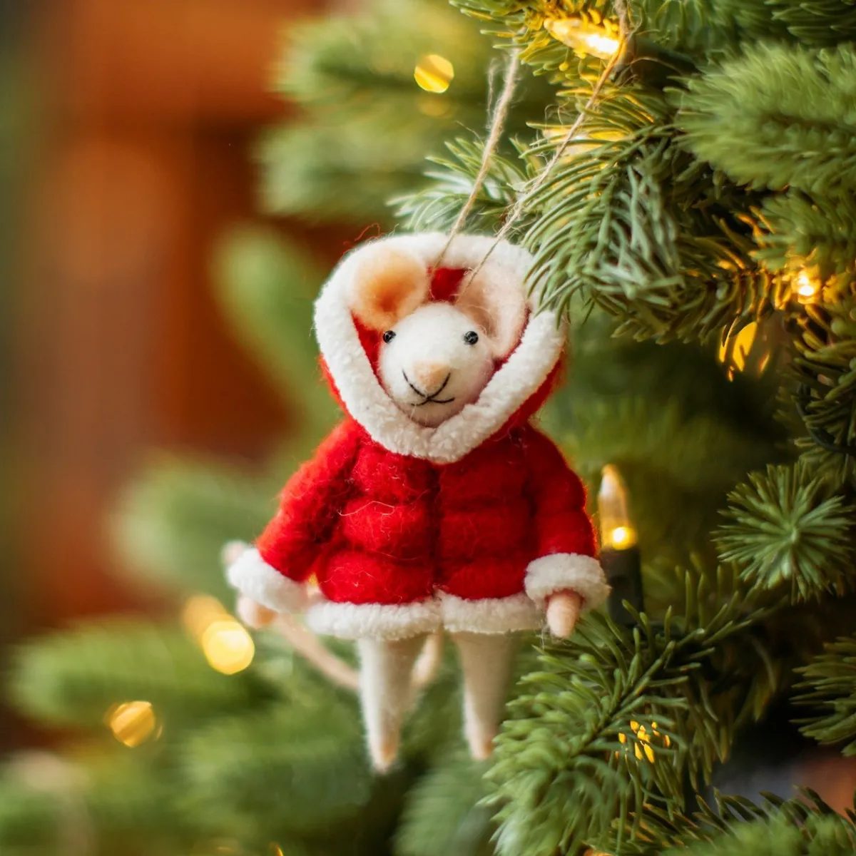 Outlet Sass and Belle Mouse in Puffer Jacket Felt Decoration