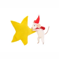 Online Sass and Belle Mouse with Felt Star Tree Topper Felt Decoration