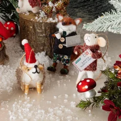 New Sass and Belle Mouse with Letter to Santa Felt Decoration