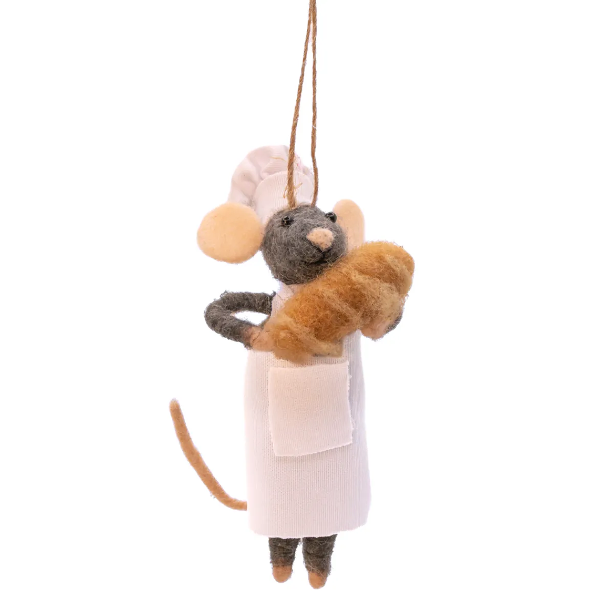 Hot Sass and Belle Mr Baker Mouse Felt Decoration