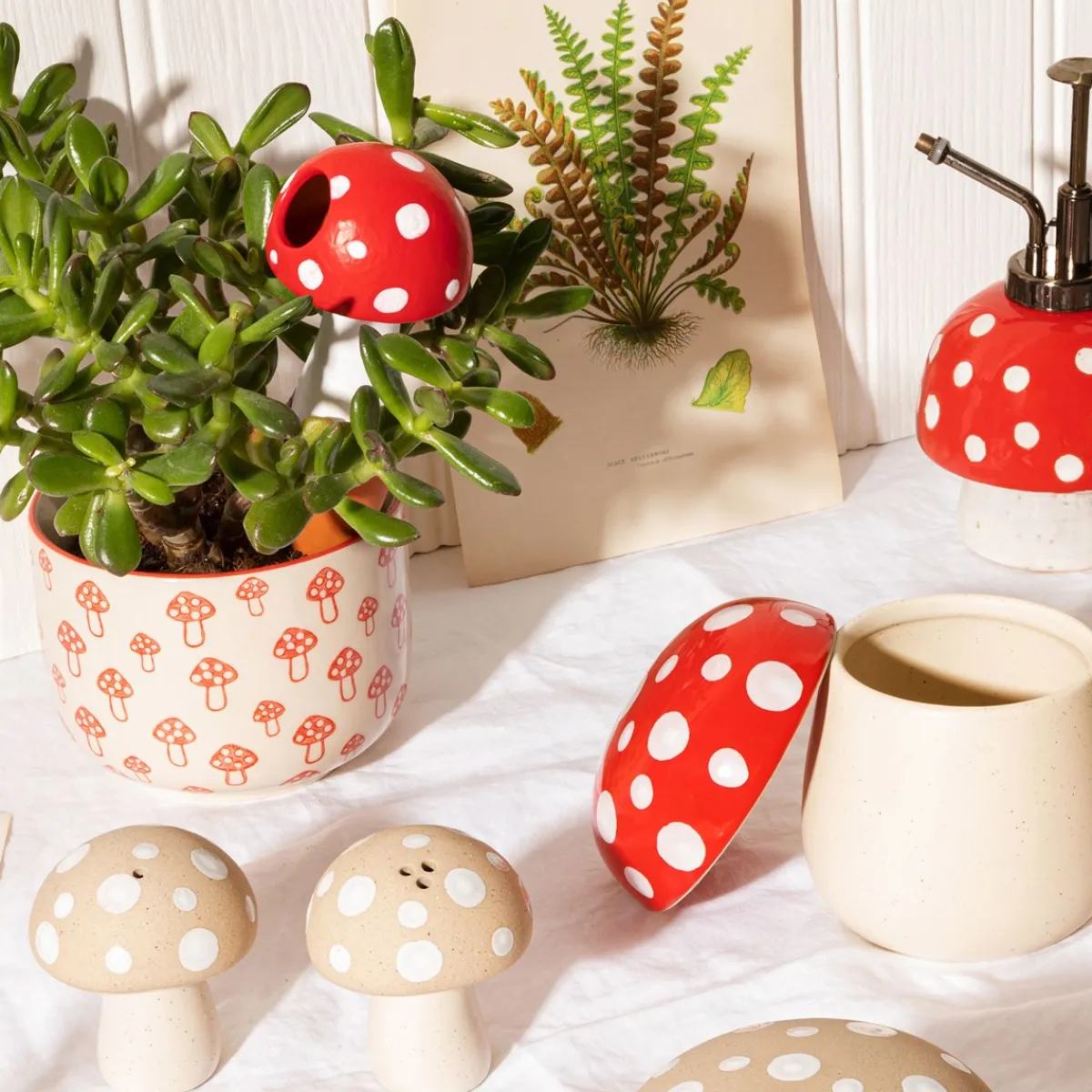 New Sass and Belle Mushroom Shaped Watering Spike Red