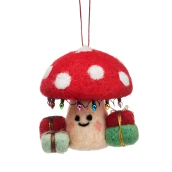 Best Sass and Belle Mushroom with Presents Hanging Decoration