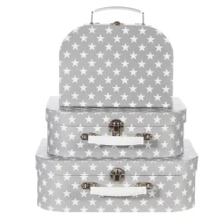 Hot Sass and Belle Nordic Star Suitcases Grey - Set of 3