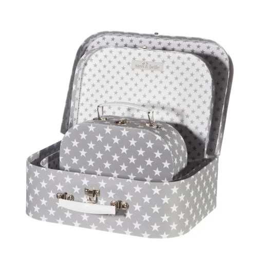 Hot Sass and Belle Nordic Star Suitcases Grey - Set of 3