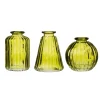 Sale Sass and Belle Olive Green Glass Bud Vases - Set of 3