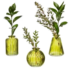 Sale Sass and Belle Olive Green Glass Bud Vases - Set of 3