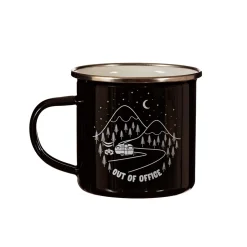 Sale Sass and Belle Out Of Office Enamel Black Mug