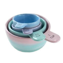 Hot Sass and Belle Pastel Ombre Measuring Cups Pink & Green