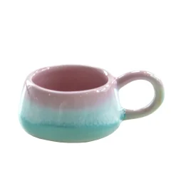 Sass and Belle Pastel Ombre Tealight Holder with Handle Pink & Green