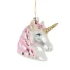 Outlet Sass and Belle Pink Shimmer Unicorn Head Shaped Bauble