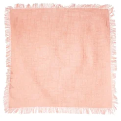 Best Sass and Belle Pink Stonewash Napkins with Fringed Edge - Set of 2
