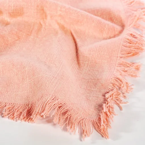 Best Sass and Belle Pink Stonewash Napkins with Fringed Edge - Set of 2