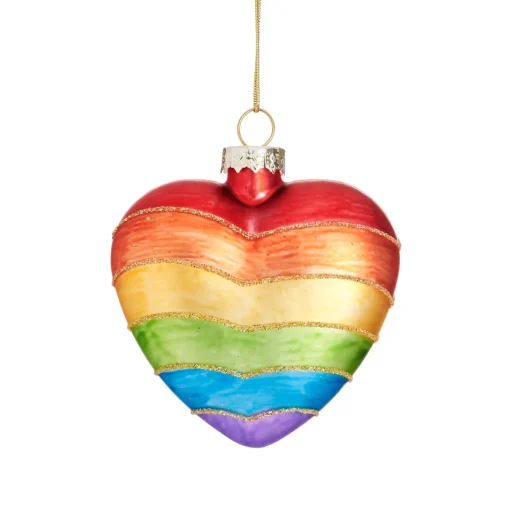 Best Sass and Belle Rainbow Heart Shaped Bauble